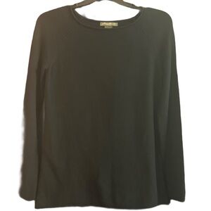 Eddie Bauer Women’s Black Tightly Woven Knit Small Cotton, Nylon Sweater